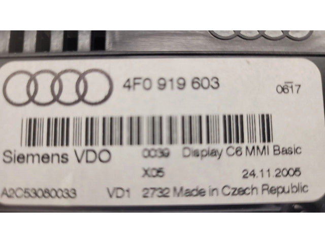 Дисплей    4F0919603, 24112005   Audi A6 S6 C6 4F