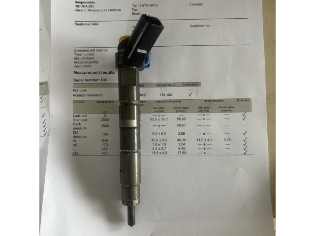 Vstřikovač A6540700187   Mercedes-Benz E W213  pro naftový motor 2.2  