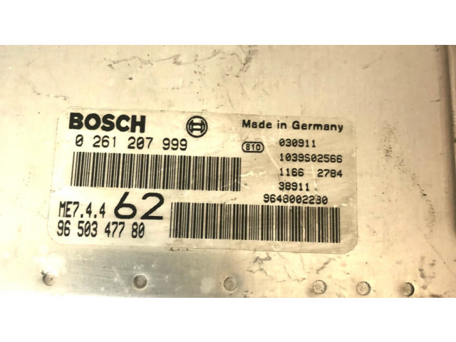 Řídící jednotka 0261207999, 9650347780   Citroen C2 2004