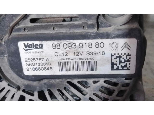 Генератор 9809391880, ALTERNADOR   Citroen C3 1.2     