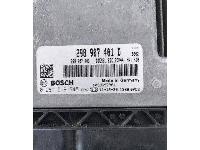 Řídící jednotka 0281018645, 298907401D   Porsche Panamera (971) 2004