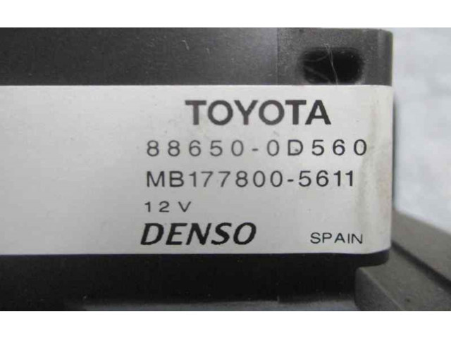 Комплект блоков управления 886500D560, 1778005611   Toyota Yaris