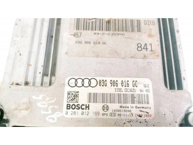 Блок управления двигателя 03G906016GC, 0281012169   Audi A6 S6 C6 4F