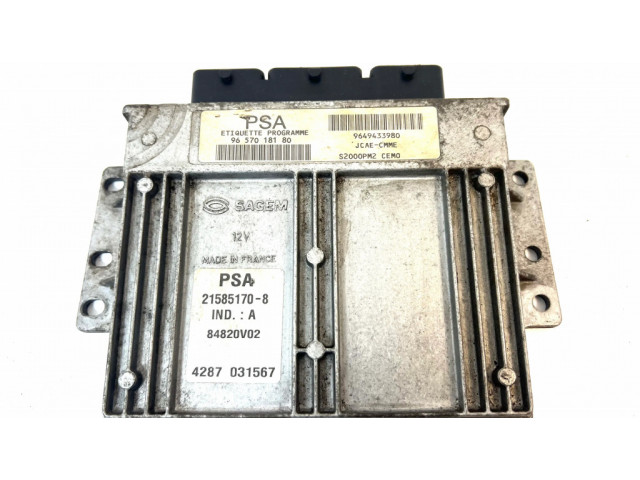 Блок управления двигателя 9649433980, 9657018180   Citroen C3