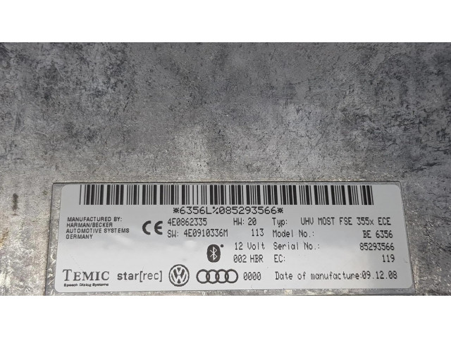 Блок управления 4E0862335, 4E0910336M   Audi Q7 4L