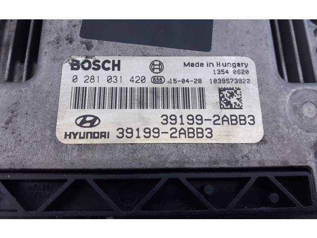 Řídící jednotka 391992ABB3, 0281031420   Hyundai ix35 2010