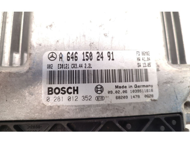 Řídící jednotka A6461502491, 0281012352   Mercedes-Benz E AMG W212 2007
