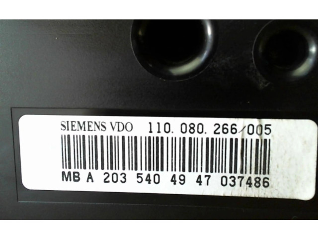 Přístrojová deska  Mercedes-Benz C W203 2004 2035407248, 2035407248  