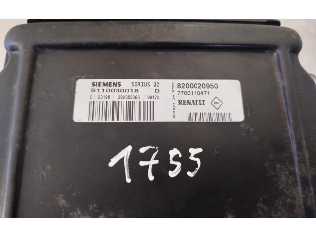 Блок управления двигателем ECU    8200020950   Renault Megane II