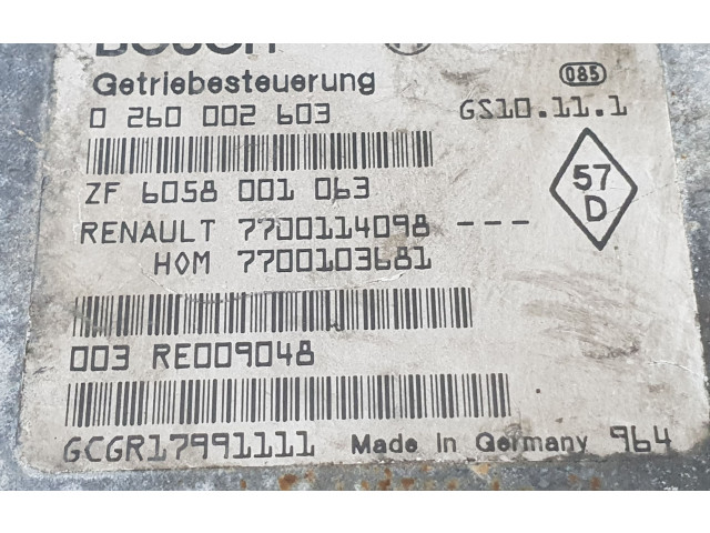 Блок управления коробкой передач 7700114098, 0260002603   Renault Espace III