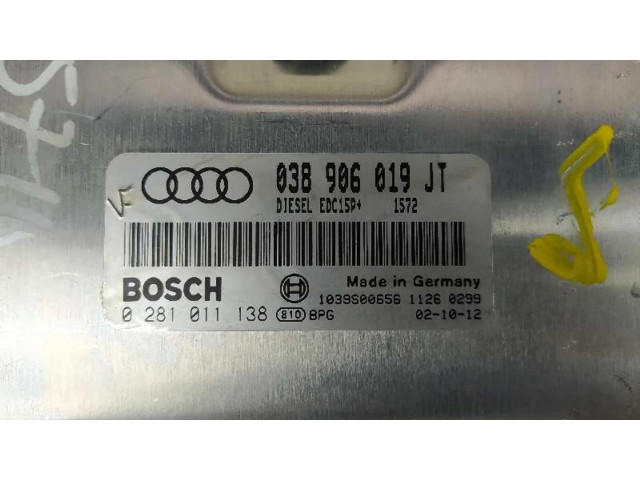 Блок управления двигателя 038906019JT, 0281011138   Audi A4 Allroad