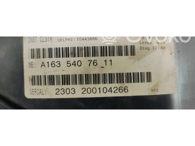 Přístrojová deska  Mercedes-Benz ML W163 2005 A1635407611  