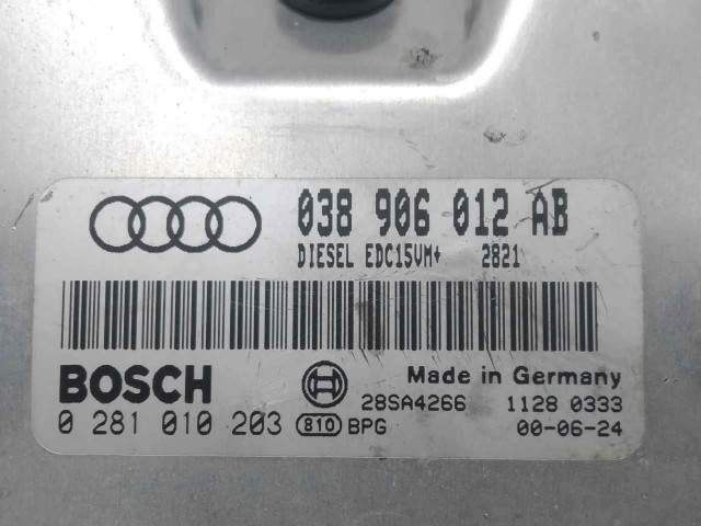 Блок управления двигателя 038906012AB   Audi A6 S6 C5 4B