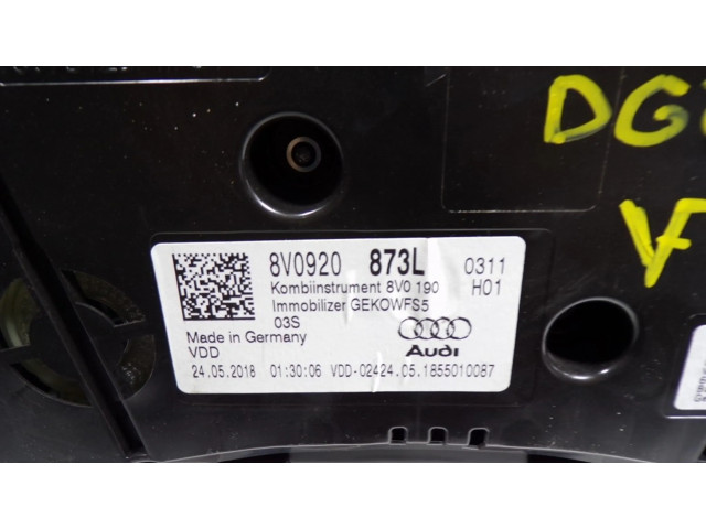 Панель приборов 8V0920873L   Audi A3 S3 8V       