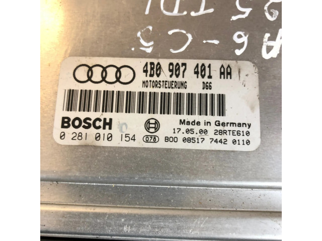 Блок управления двигателя 4B0907401AA, 28RTE610   Audi A6 S6 C5 4B