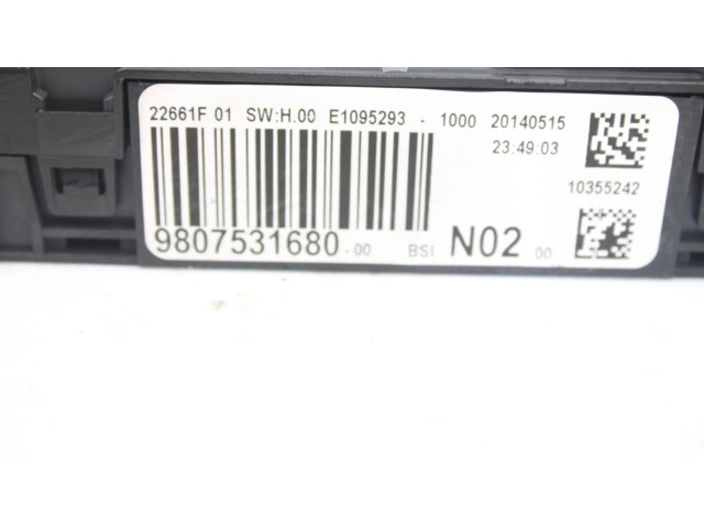   Pojistková skříňka 9807531680   Peugeot 2008  2016