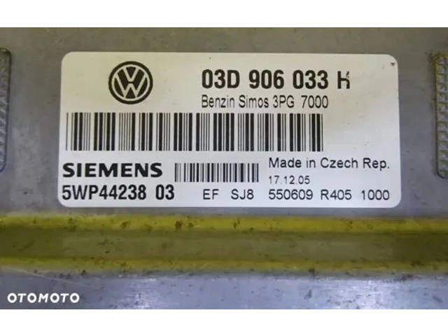 Řídící jednotka 03D906033H, 5WP44238D3   Volkswagen Fox 2006