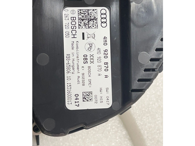 Přístrojová deska  Audi Q7 4M 2018 4M0920870A, 0263720050  