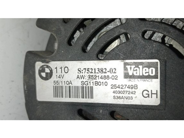 Генератор 7521488, 2542749B   BMW 3 E46 2.2     