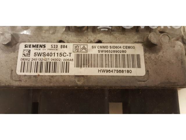 Блок управления двигателя 9647568180, 9652890280   Citroen C2