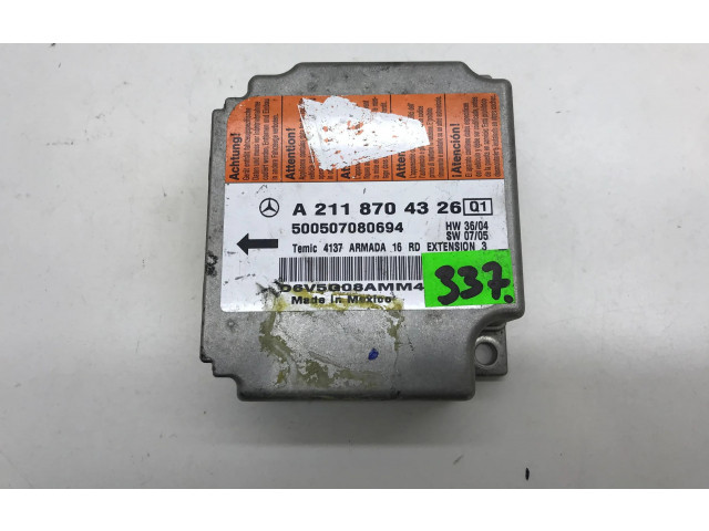 Блок подушек безопасности A2118704326, 500507080694   Mercedes-Benz E W211