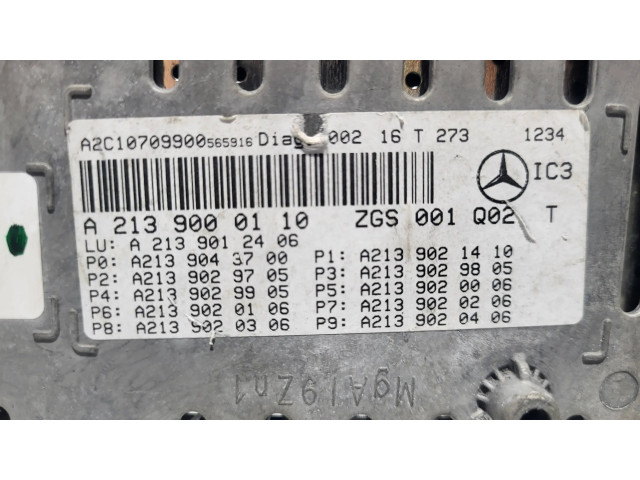 Přístrojová deska  Mercedes-Benz E W213 2016 A2139000110, A2139012406  
