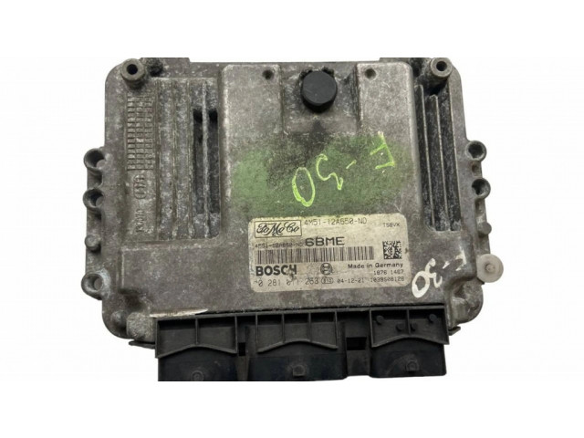 Блок управления двигателя 4M5112A650ND, 0281011263   Ford Focus