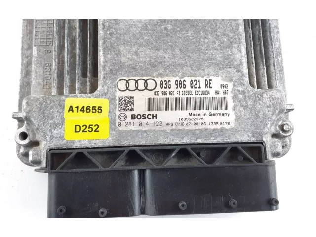 Řídící jednotka 03G906021RE, 03G906021AB   Audi A3 S3 8P 2008