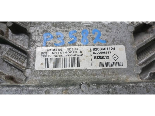Блок управления двигателем Блок управления 8200661124, S110140023A   Renault Logan I