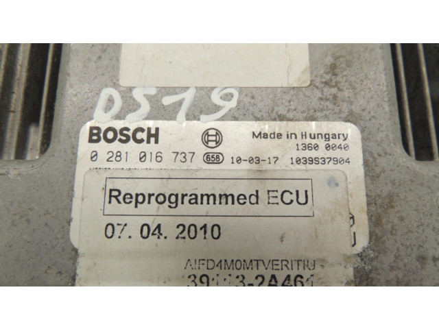Řídící jednotka 0281016737, 391132A461   Hyundai i30 2010