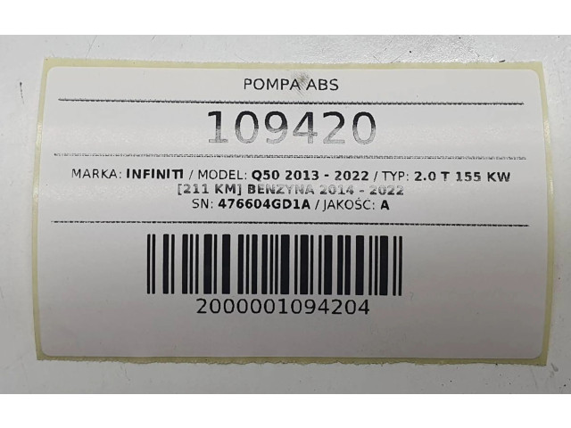 Jednotka ABS 576604GC1A   Infiniti Q50 2015