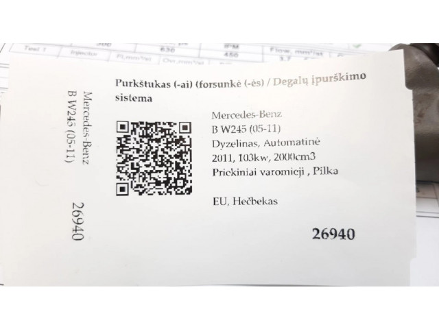Vstřikovač A6400701287, 0445110378   Mercedes-Benz B W245  pro naftový motor 2.0  