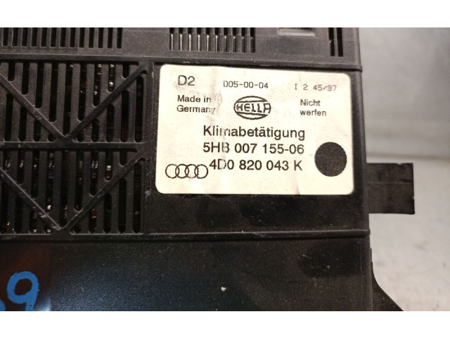 Блок управления климат-контролем 4D0820043K, 4D0820043E   Audi A8 S8 D2 4D