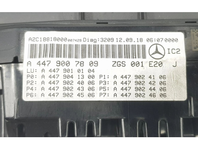 Панель приборов A4479007809, A4479007809   Mercedes-Benz V Class W447       