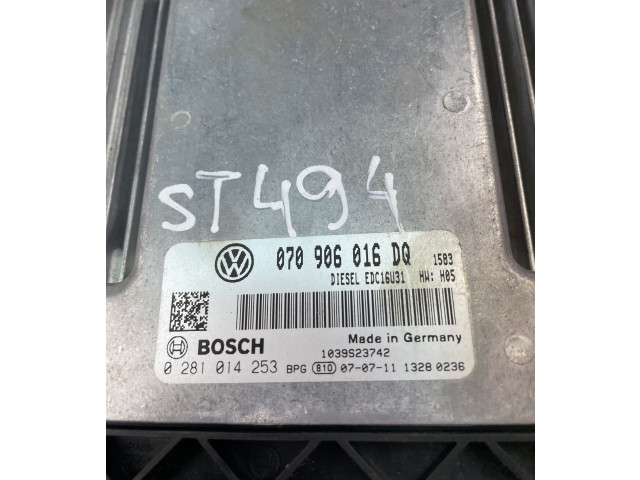Řídící jednotka 070906016DQ, 0281014253   Volkswagen Transporter - Caravelle T5 2007