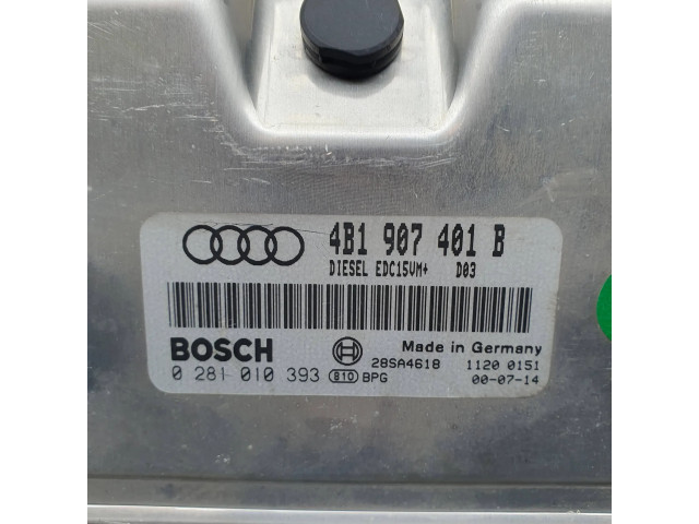 Блок управления двигателя 4B1907401B, 0281010393   Audi A6 S6 C5 4B