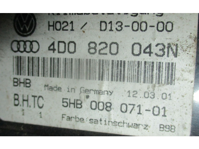 Блок управления климат-контролем 4D0820043N   Audi A8 S8 D2 4D