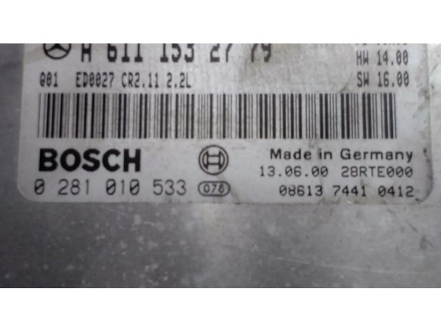 Řídící jednotka A6111532779, 0281010533   Mercedes-Benz E W210 2002