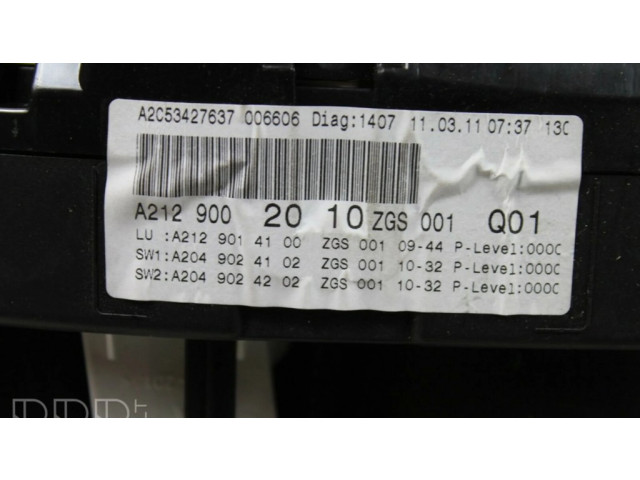 Přístrojová deska  Mercedes-Benz E W212 2010 A2129002010  
