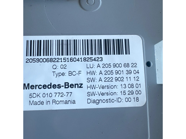 Блок комфорта A2059013904, A2059006822   Mercedes-Benz GLC C253   