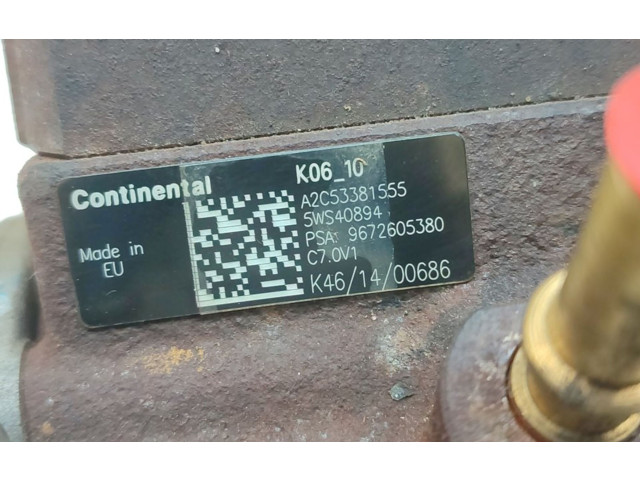 Vstřikovací čerpadlo 9672605380   Peugeot 508    9H05 