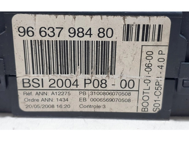   Pojistková skříňka 9663798480, 163718   Peugeot 207 2008