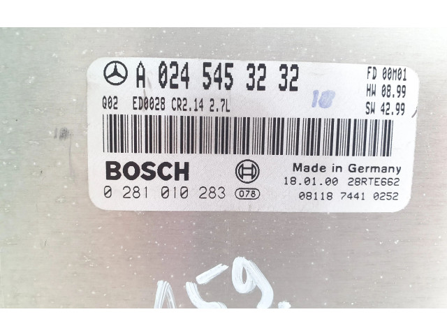 Řídící jednotka A0245453232, 0281010283   Mercedes-Benz ML W163 2003