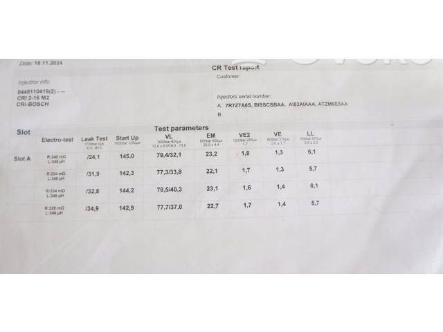 Vstřikovač 0445110419   Alfa Romeo Giulietta     