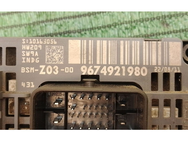 Pojistková skříňka Řídící jednotka BSM 9674921980, 9674921980   Peugeot 508 