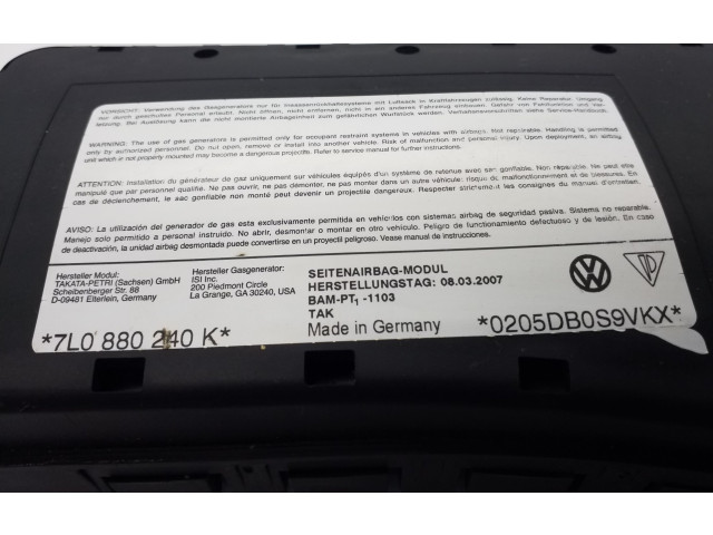 Подушка безопасности в сиденье 7L0880240K   Volkswagen Touareg I