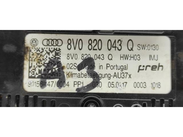 Блок управления климат-контролем 8V0820043Q, 99156147000   Audi A3 S3 8V