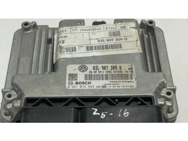Блок управления двигателя 03L907309Q, 0281016949   Volkswagen Sharan