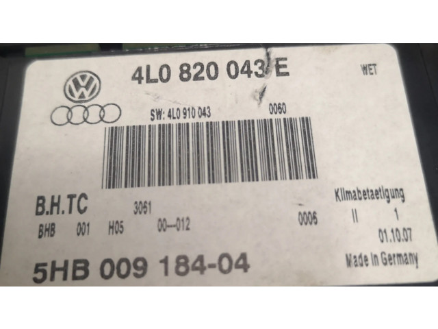 Блок управления климат-контролем 4L0820043E   Audi Q7 4L