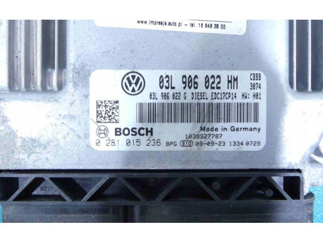 Блок управления двигателем Блок управления 0281015236, IMPRK932351   Volkswagen Tiguan
